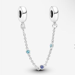 Triple Blue Stone Safety Chain